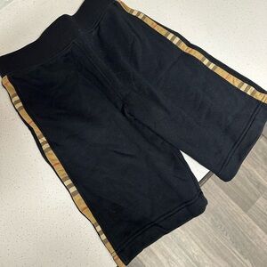 Burberry Boys Black and Beige Check Shorts New W/O Tags